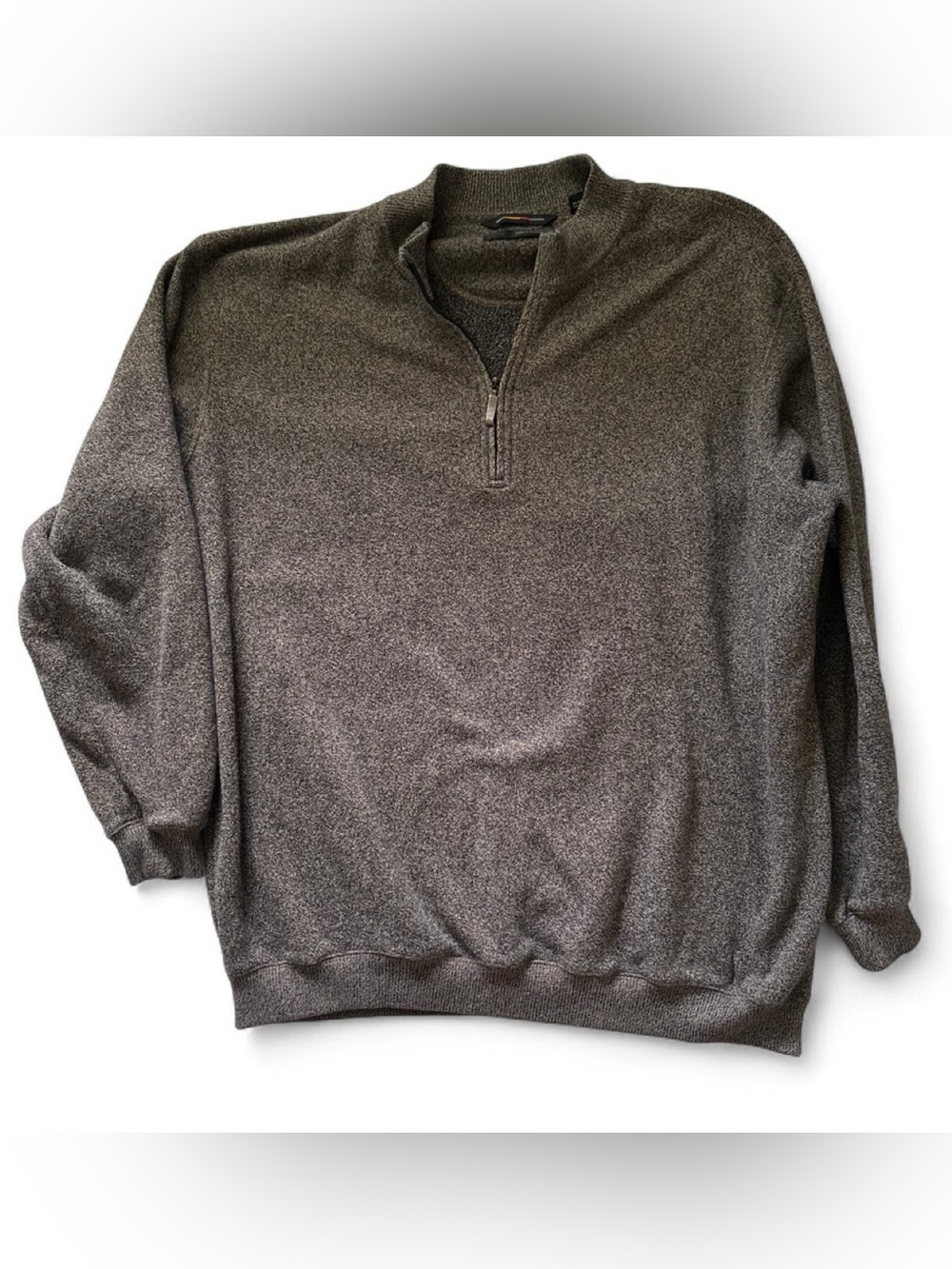 Greg Norman Collection Men's Zip-Up Sweater in Heathered Charcoal XXL